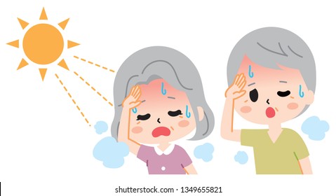 Heatstroke senior illustration
