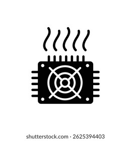 Heatwave Above Mining Chip Filled Icon