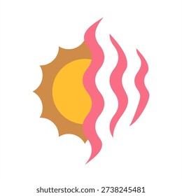 Heatwave Icon - Flat Color Icons For Emergency Management