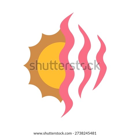 Heatwave Icon - Flat Color Icons For Emergency Management