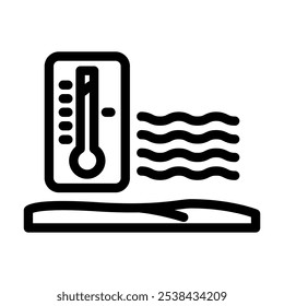 heatwave natural phenomena line icon vector. heatwave natural phenomena sign. isolated contour symbol black illustration