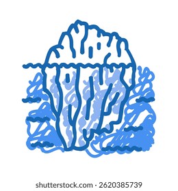 Hittegolf Weer Natuurlijke Fenomenen Doodle Icoon Sketch Vector. Hittegolf Weer Natuurlijke Fenomenen Teken. Geïsoleerde symbool Illustratie