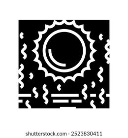 heatwave weather natural phenomena glyph icon vector. heatwave weather natural phenomena sign. isolated symbol illustration