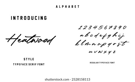 Heatwood Abstract Fashion Font Collection. Elegante Minimalschriftarten für modernes Branding - Vintage, Signature und abstrakte Typografie