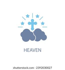 Heaven concept line icon. Simple element illustration. Heaven concept outline symbol design.