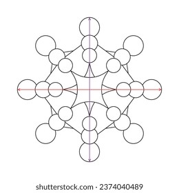 Heaven and earth. Destiny matrix. Karmic Debts. Astrology. Tarot cards. Black and white illustration.