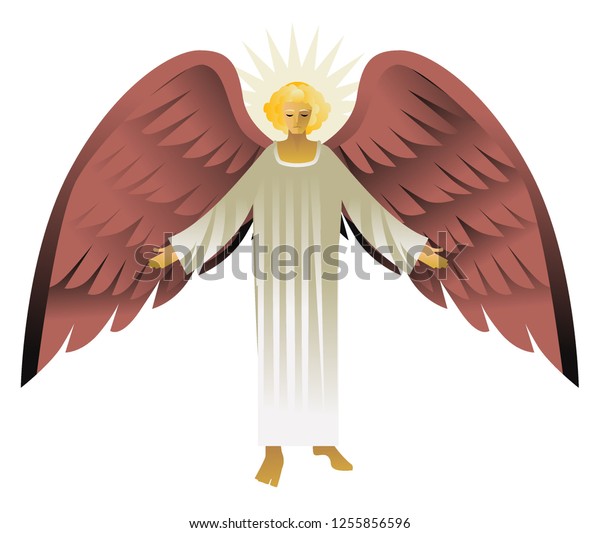 Heaven Flying Angel Stock Vector (Royalty Free) 1255856596