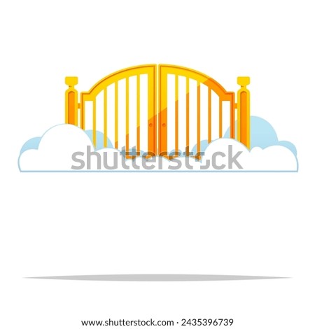 Heaven gates vector isolated illustration