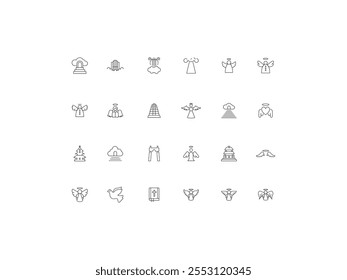 Heaven icon set, design, vector, illustration