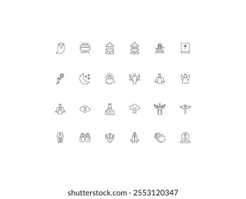 Heaven icon set, design, vector, illustration