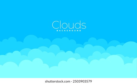 Fondo de pantalla de cielo de nubes de papel inspirado en el cielo para Vector de fondo de dibujos animados