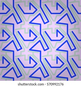 Heaven pink ornamental seamless pattern in alien style. Vector background. Colorful, contrast design for fabric, carpet, curtain or other purpose.