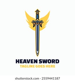 Heaven Sword Simple Mascot Logo