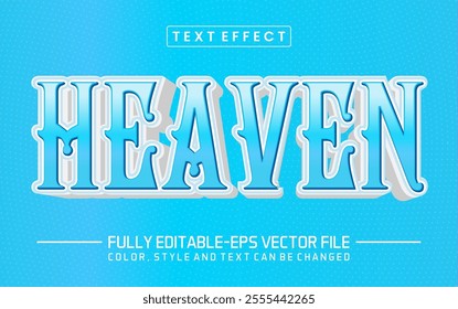 Heaven text editable style effect