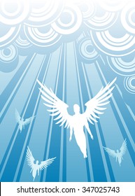 Heavenly Archangels-An after life scene, vectorized from my own sketch