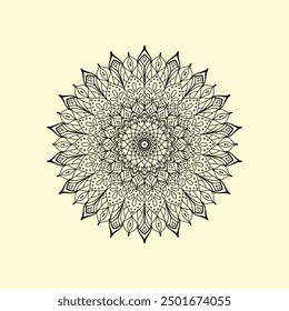 heavily decorated mandala vector art design for decorative purpose.