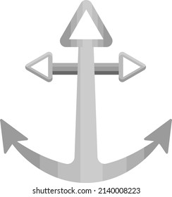Heavy anchor, illustration, vector on a white background.