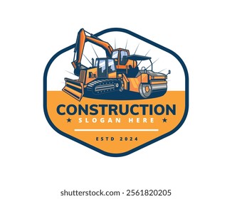 heavy aquipment construction logo design