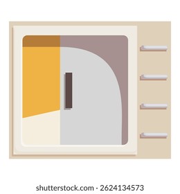 Heavy bank vault door closing, providing security and protection for valuables