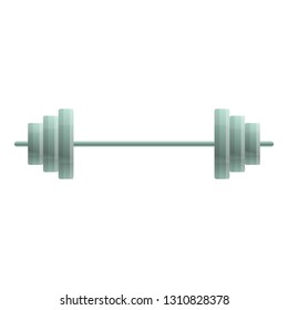 Heavy barbell icon. Cartoon of heavy barbell vector icon for web design isolated on white background
