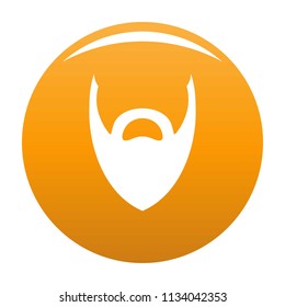 Heavy beard icon. Simple illustration of heavy beard vector icon for any design orange