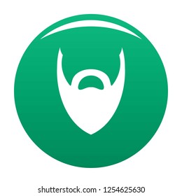 Heavy beard icon. Simple illustration of heavy beard vector icon for any design green