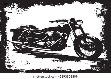 heavy bike black texture in grunge style for background, vector black texture on white background