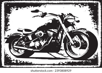 heavy bike black texture in grunge style for background, vector black texture on white background