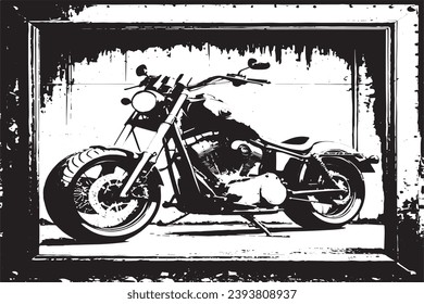 heavy bike black texture in grunge style for background, vector black texture on white background