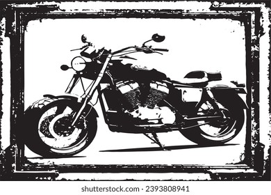 heavy bike black texture in grunge style for background, vector black texture on white background