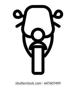 Heavy Bike Line Vector Icon
