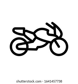 heavy bike vector thin line icon 