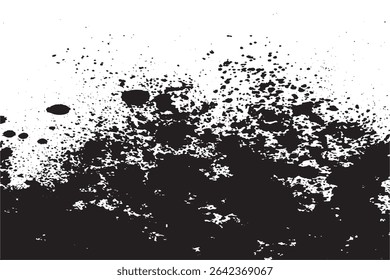 Heavy Black Ink Splatter and Grunge Border