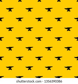 Heavy black metal anvil pattern seamless vector repeat geometric yellow for any design