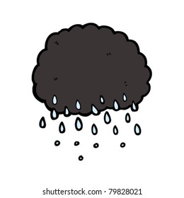 heavy black raincloud cartoon