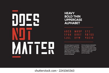 Heavy bold typography. Grunge uppercase alphabet stylish. Vector illustration