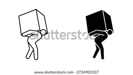 Heavy burden icon graphic design. Vector icon illustrations