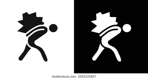 Heavy Burden Icon Symbol mark in filled style