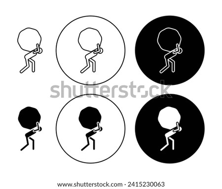 Heavy Burden Vector Illustration Set. Financial Burden and Business Stress Symbol Suitable for Apps and Websites UI design style.