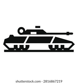 Heavy combat tank with large cannon; powerful war vehicle used in army operations, strong defense technology.