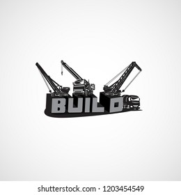 Heavy construction equipment are different types of cranes.