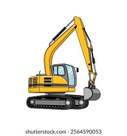 heavy construction equipment used for various heavy work, such as digging, leveling, and moving soil