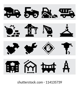 Heavy construction icons