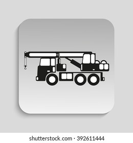 Heavy crane. Vector icon.