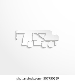 Heavy crane. Vector icon.