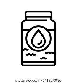 heavy crude oil line icon vector. heavy crude oil sign. isolated contour symbol black illustration