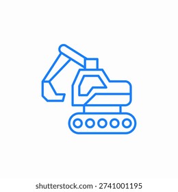 heavy digger icon sign vector