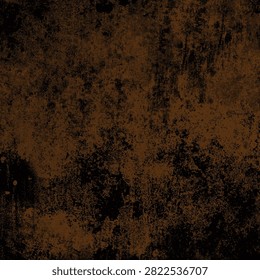 Heavy distressed dark brown metal background showcasing oxidized rust patterns and moody industrial elements for graphic design overlays