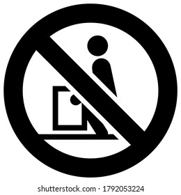 Heavy do not lift forbidden sign, modern round sticker