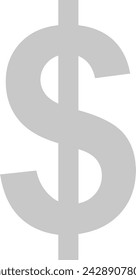 Heavy Dollar Sign icon vector image. Suitable for mobile application web application and print media.